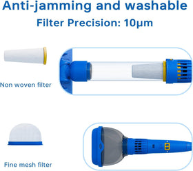 PoolGuard cordless vacuum delivering up to 60 minutes of runtime on a single charge.