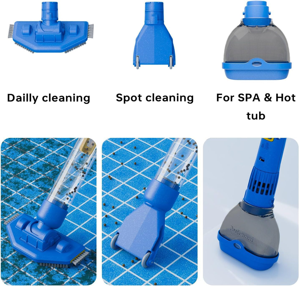 PoolGuard cordless vacuum demonstrates magnetic transmission for energy-efficient cleaning.