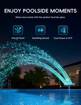 PoolHacker light-sense activation enables automatic evening glow.