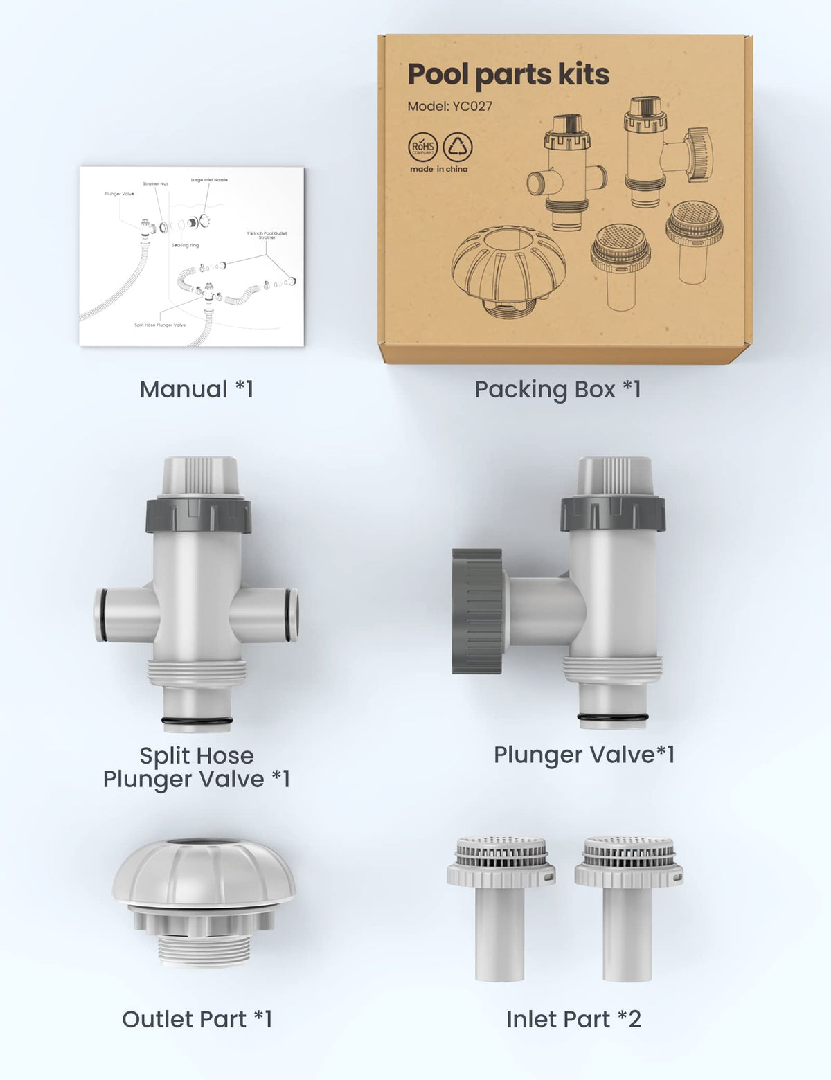 POOLHACKER plunger valve close-up shows simple installation and reliable control