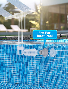 POOLHACKER pool fountain adapter for Intex — side view shows durable grip and stable attachment.