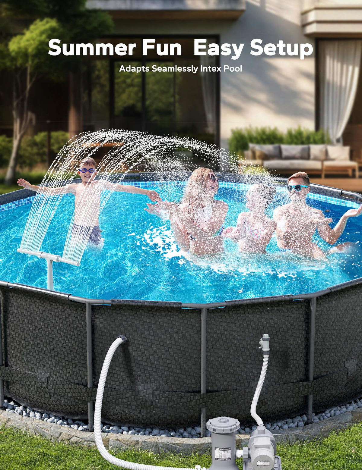 POOLHACKER pool fountain adapter for Summerwaves and Funsicle — secure compatibility in action.