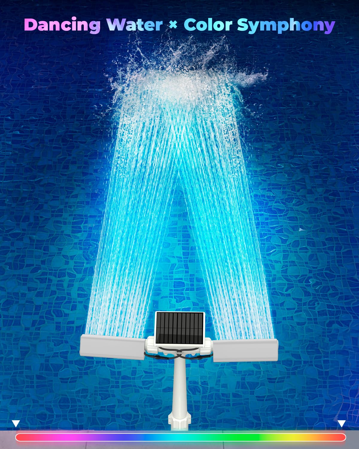 POOLJOYO RGB LED modes offer vibrant or calming atmospheres