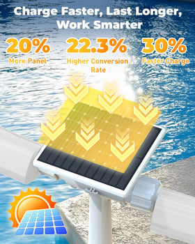 POOLJOYO solar pool fountain remote-control use from poolside