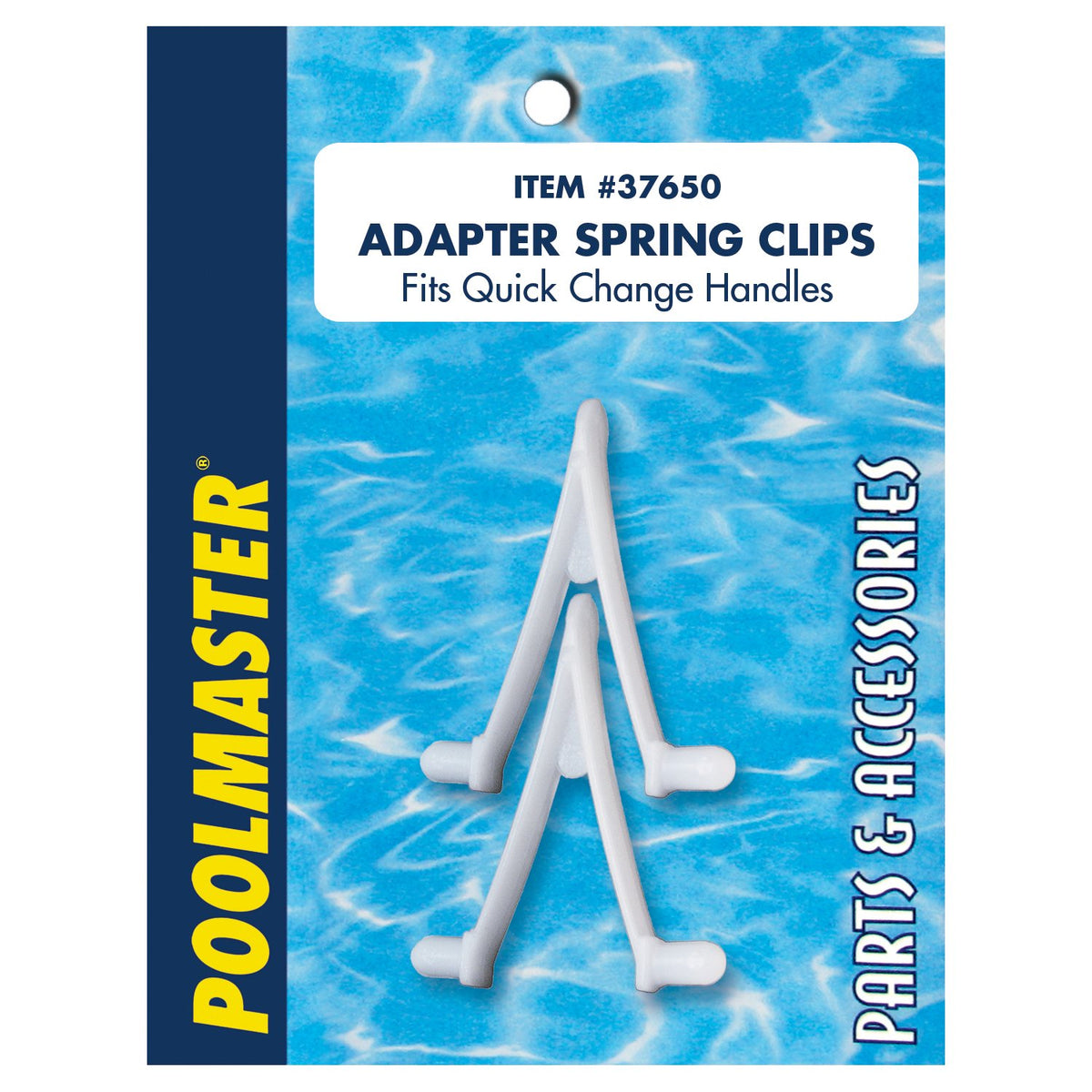 Poolmaster 37650 butterfly clip set secures pool tools for quick tool changes.