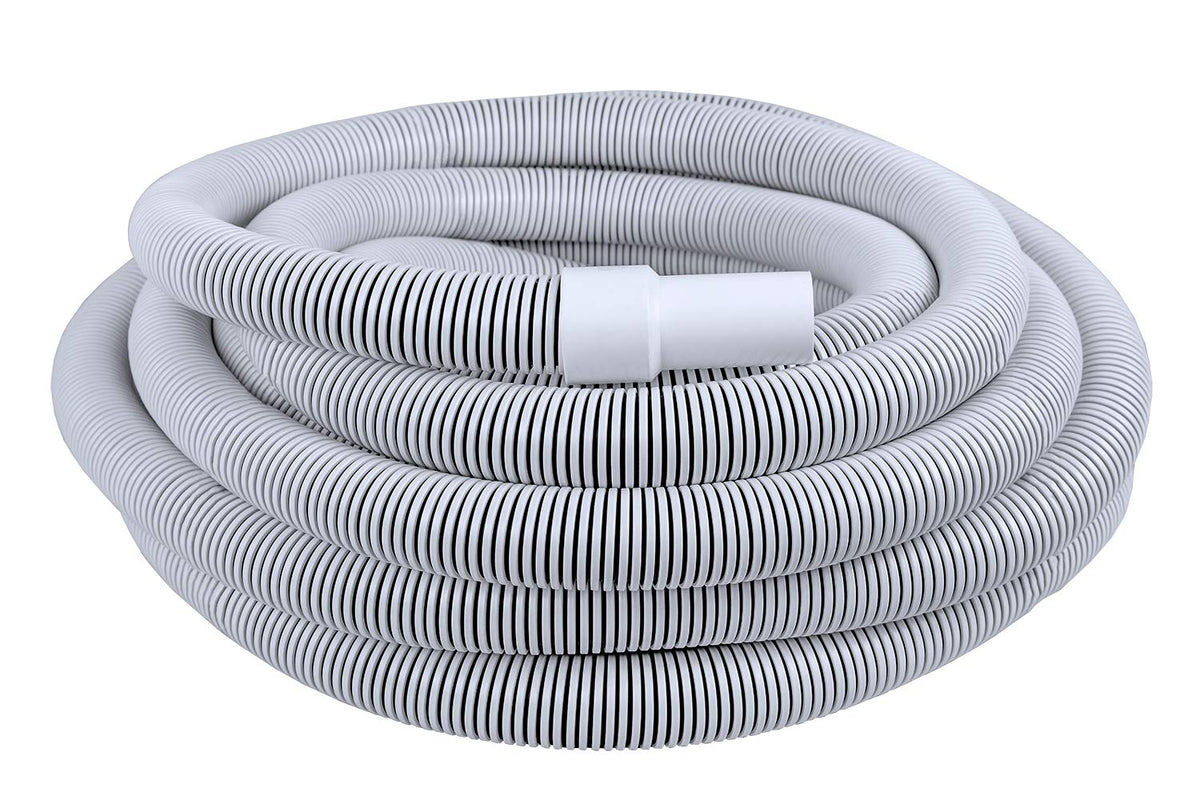 Poolmaster 50-foot vacuum hose with leak-proof swivel cuff for smooth suction and easy maneuvering.