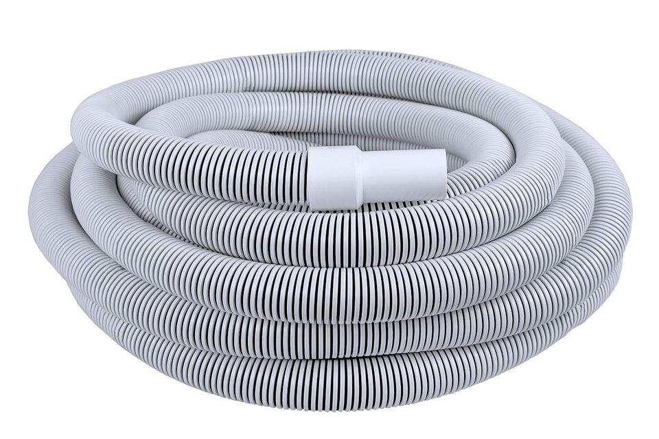 Poolmaster 50-foot vacuum hose with leak-proof swivel cuff for smooth suction and easy maneuvering.