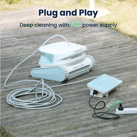 Poolmate Hydro 4 SE delivers strong suction at 85 GPM for debris removal.