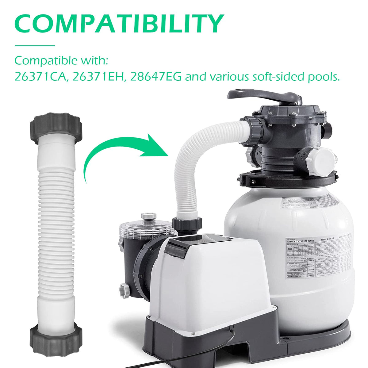 Pooloop 11763 durable leak-proof hose for saltwater pools
