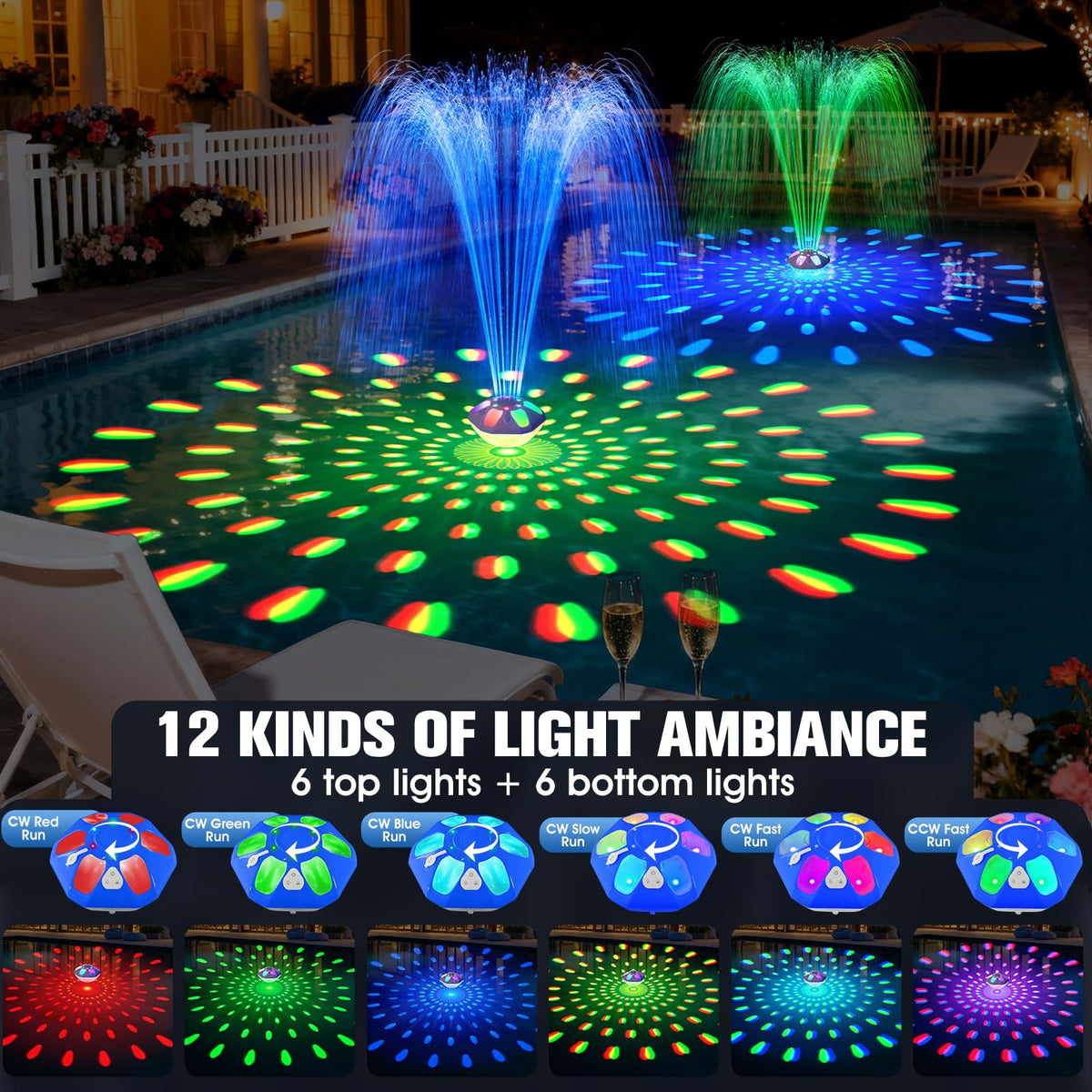 PoolPop remote control interface for easy long-range fountain adjustments.