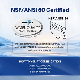 POOLPURE 35 sq ft filtration area supports thorough spa cleaning.