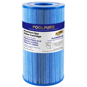 POOLPURE antimicrobial spa filter with trilobal fabric blocks impurities for clearer water.