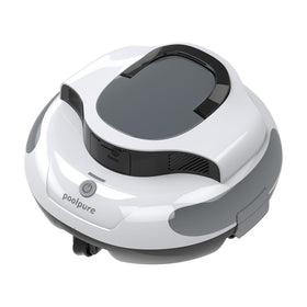 POOLPURE pool cleaner with dual 30W motors for strong suction.
