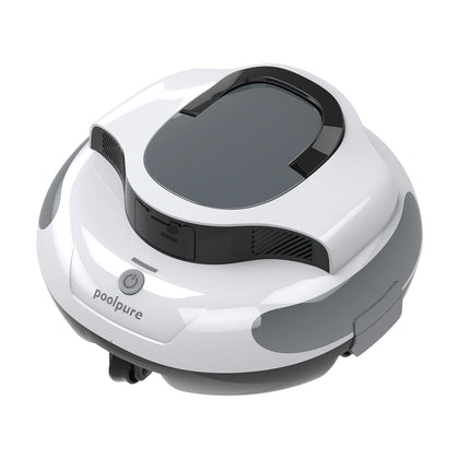 POOLPURE pool cleaner with dual 30W motors for strong suction.