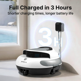 POOLPURE pool cleaner one-touch button for easy cleaning.