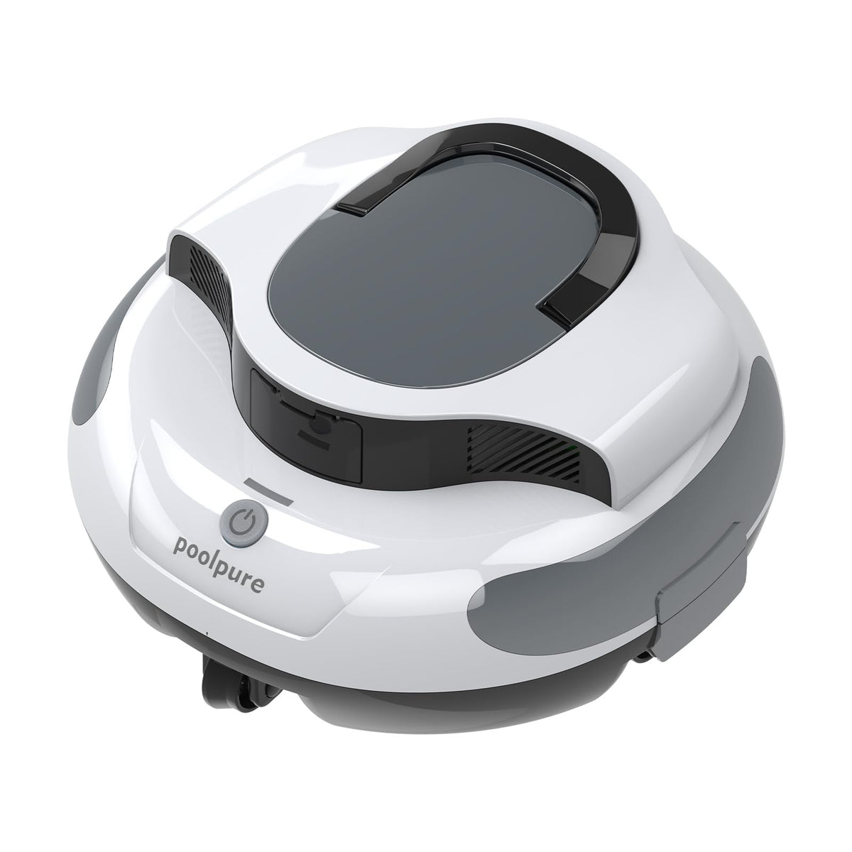 PoolPure cordless robotic pool cleaner in front view for effortless cleaning