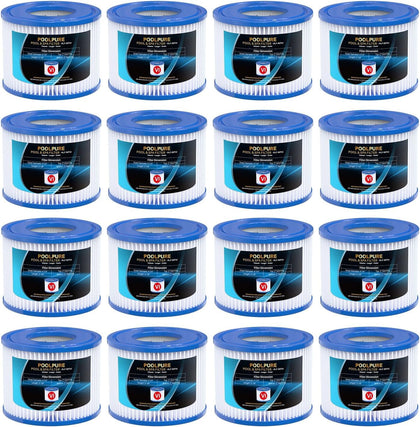 POOLPURE Type VI hot tub filter 16-pack for pristine water and simple maintenance.