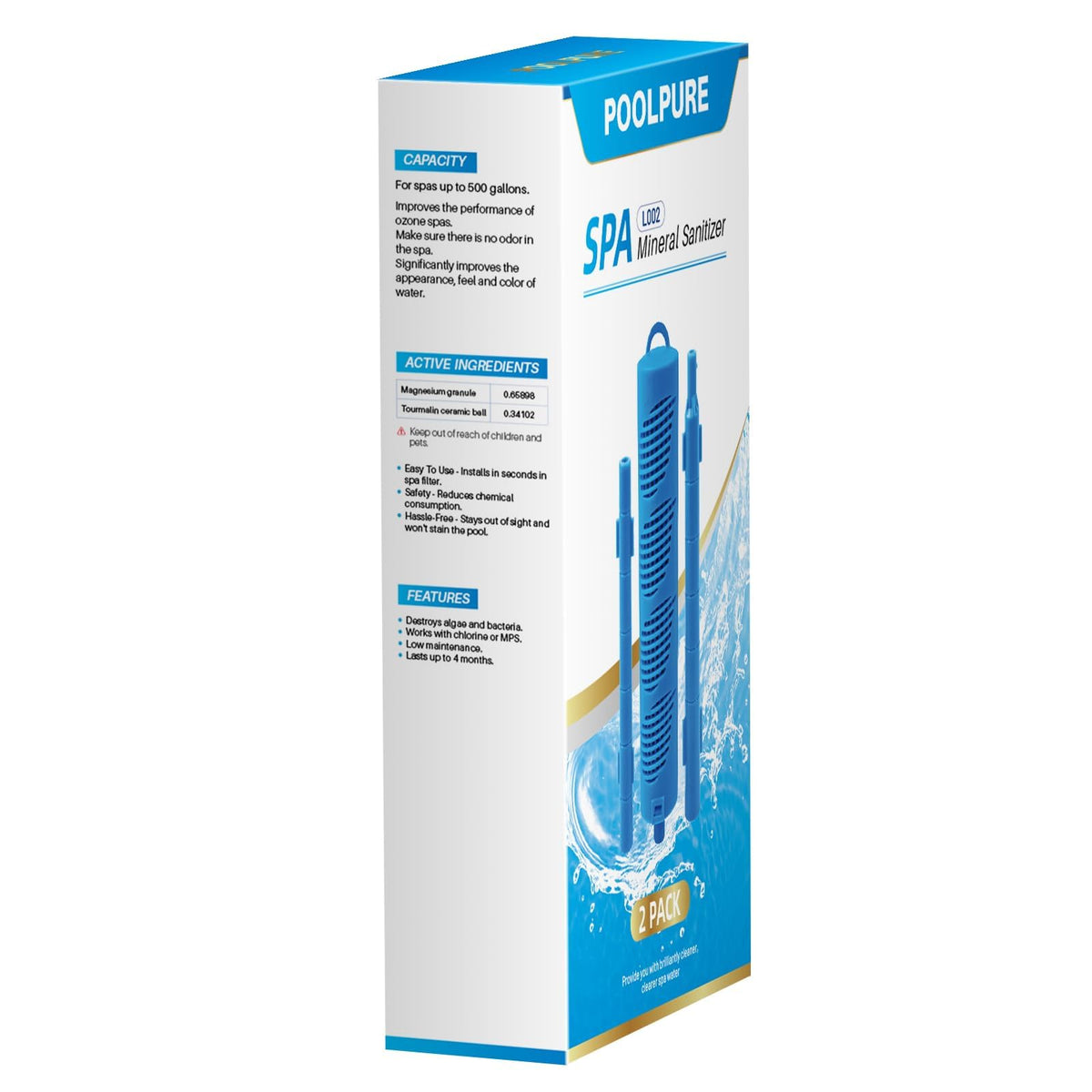 PoolPure long-lasting purification concept indicating up to four months.