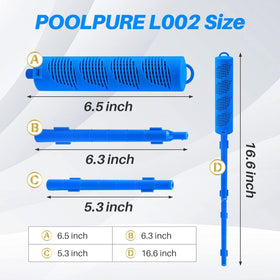 PoolPure mineral stick in spa filter demonstrates hassle-free setup.