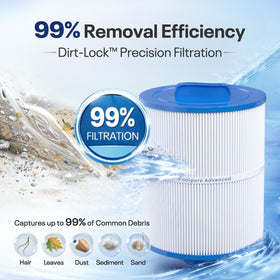POOLPURE PAS50SV-F2M spa filter bottom two-inch MPT opening