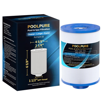 POOLPURE PLF4CH-22 cap secures fit for crystal-clear spa water