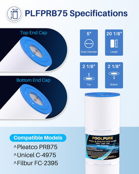 PoolPure PRB75 top opening facilitates easy installation and a snug seal.