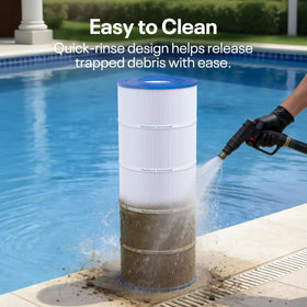 PoolPure PWWCT200 easy-clean trilobal fabric aids maintenance.