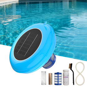 POOLPURE solar pool ionizer floating unit delivers copper ions for cleaner water.