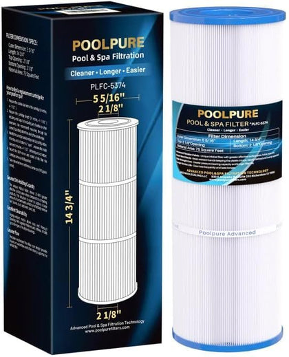 POOLPURE C-5374 spa filter demonstrates compatibility across spa models for a secure fit.