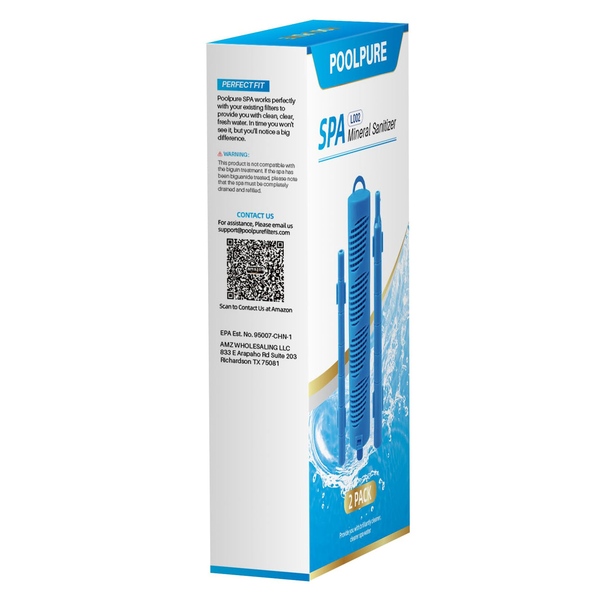 POOLPURE spa scene after mineral stick use with refreshed water