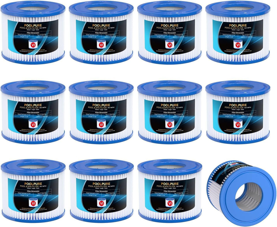 PoolPure Type VI hot tub filter front view for easy replacement and clearer water