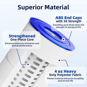 POOLVEFECT PF-09031 demonstrates dirt capture with deep folds