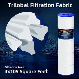 POOLVEFECT PF-07077 polyester fabric detail enhances dirt capture