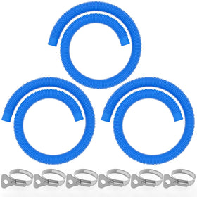 Poolvio 1.25in x 59in hoses in a 3-pack ready for above-ground pool replacements and DIY setups