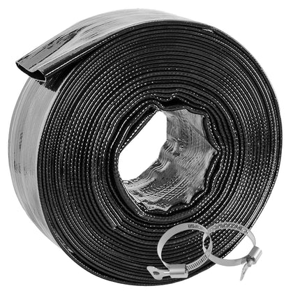 Poolvio backwash hose 2in-50ft with reinforced construction for durable backwashing.