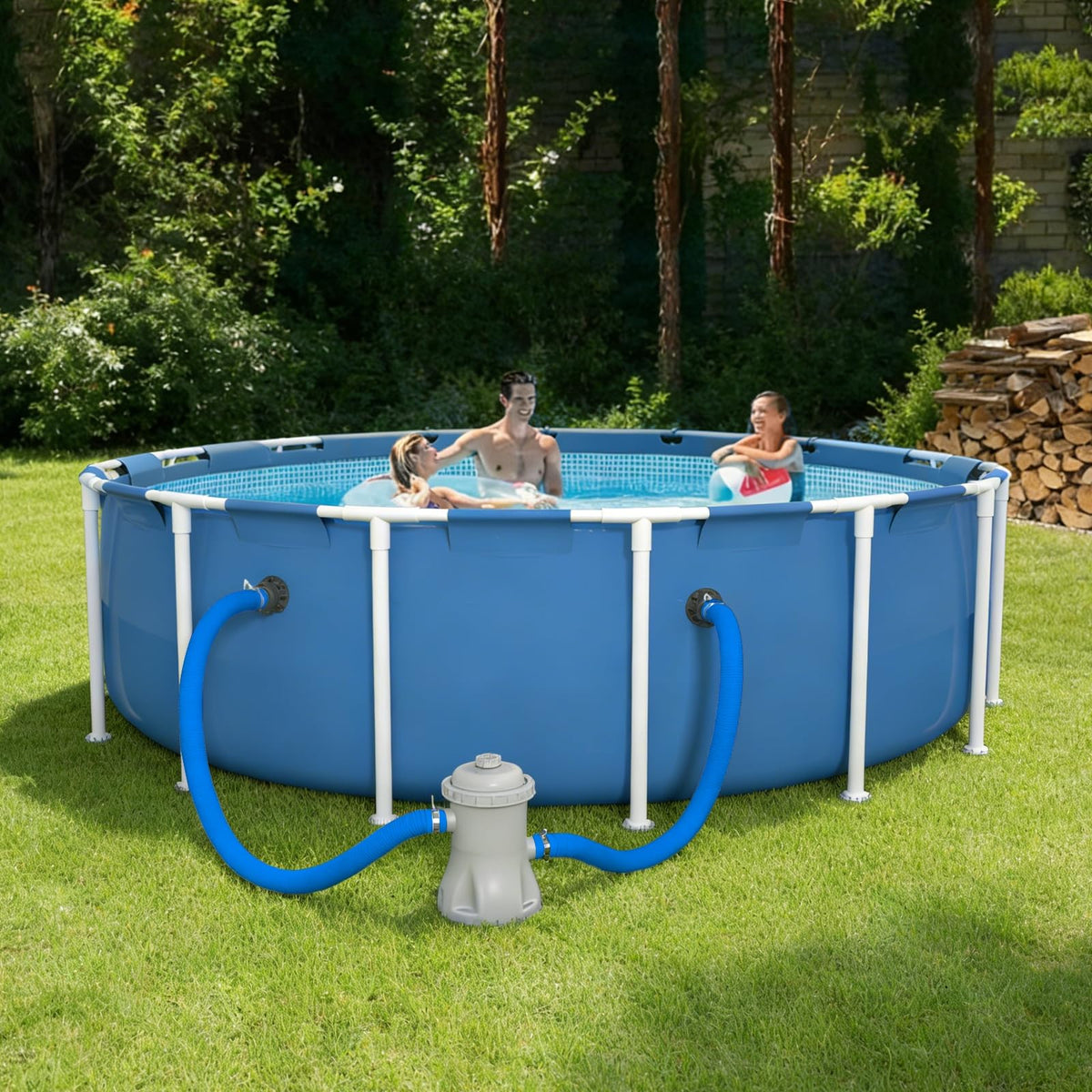 Leak-proof connection setup with Poolvio hoses and metal clamps