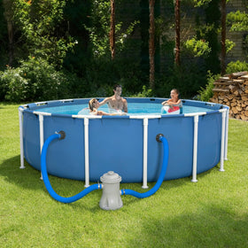 Leak-proof connection setup with Poolvio hoses and metal clamps