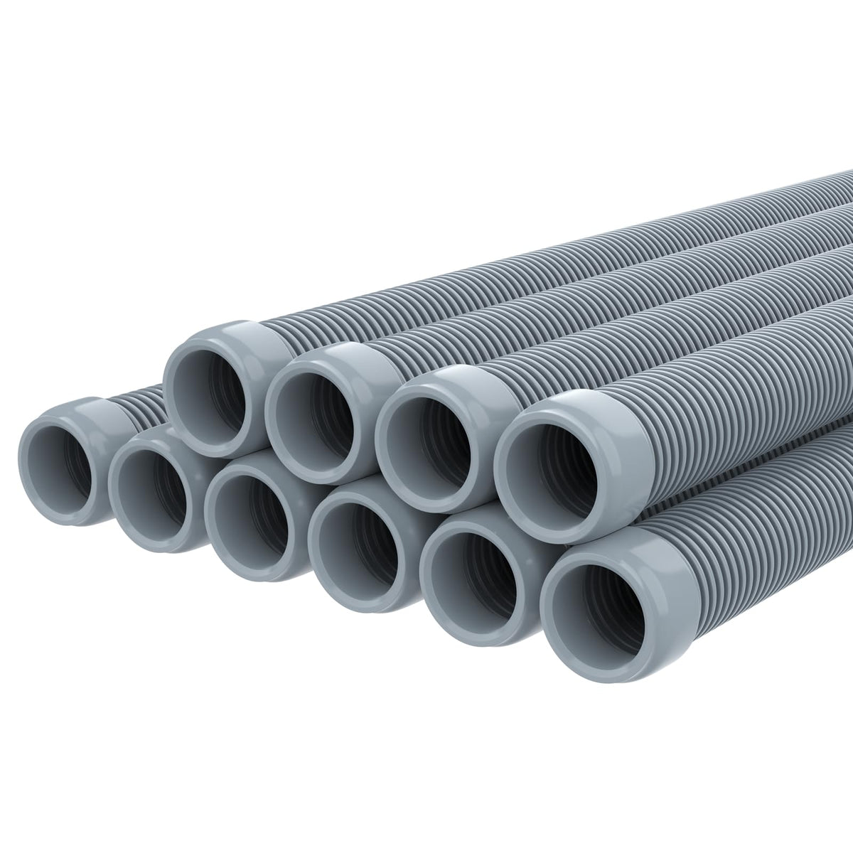 Poolvio pool vacuum hose 33ft assembled for thorough inground pool cleaning
