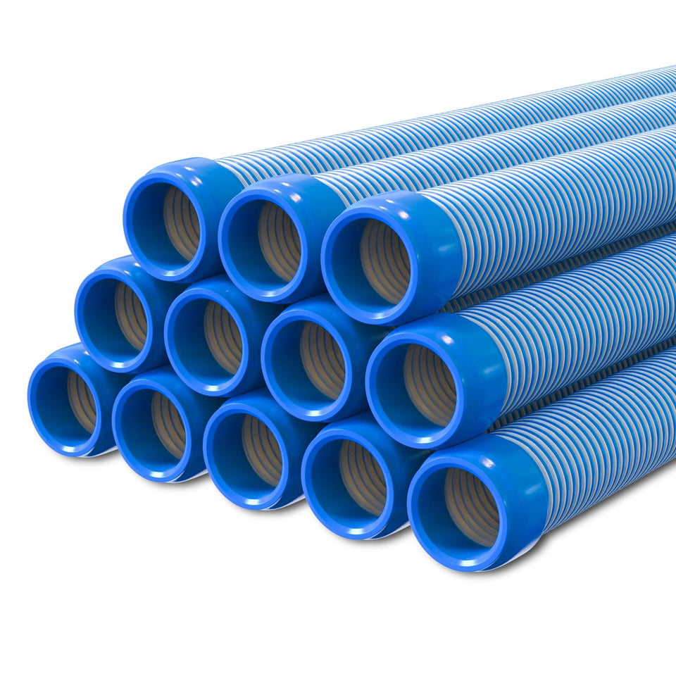Poolvio pool vacuum hose 40 ft assembled for easy cleaning coverage