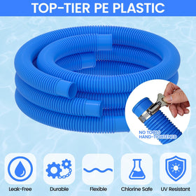 Tool-free installation demonstrated with Poolvio hose and clamps