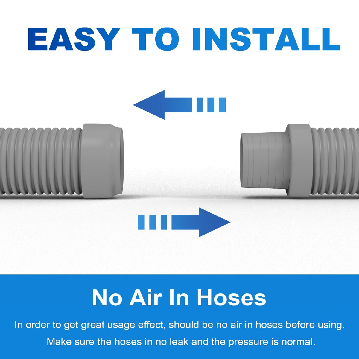 Poolvio hose with universal compatibility fits most inground cleaners