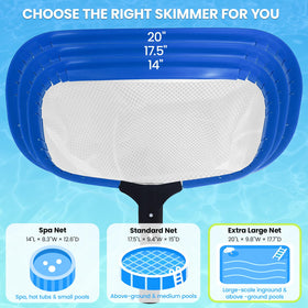 Poolvio wide application net suitable for inground and above-ground pools