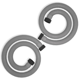 POOLWHALE 1.5 inch x 59 inch pool hose replacement in grey, two-pack, easy setup.