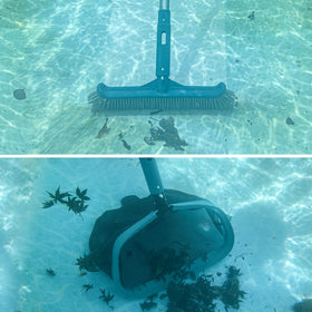 PoolWhale 8ft adjustable pool pole offers universal tool compatibility.