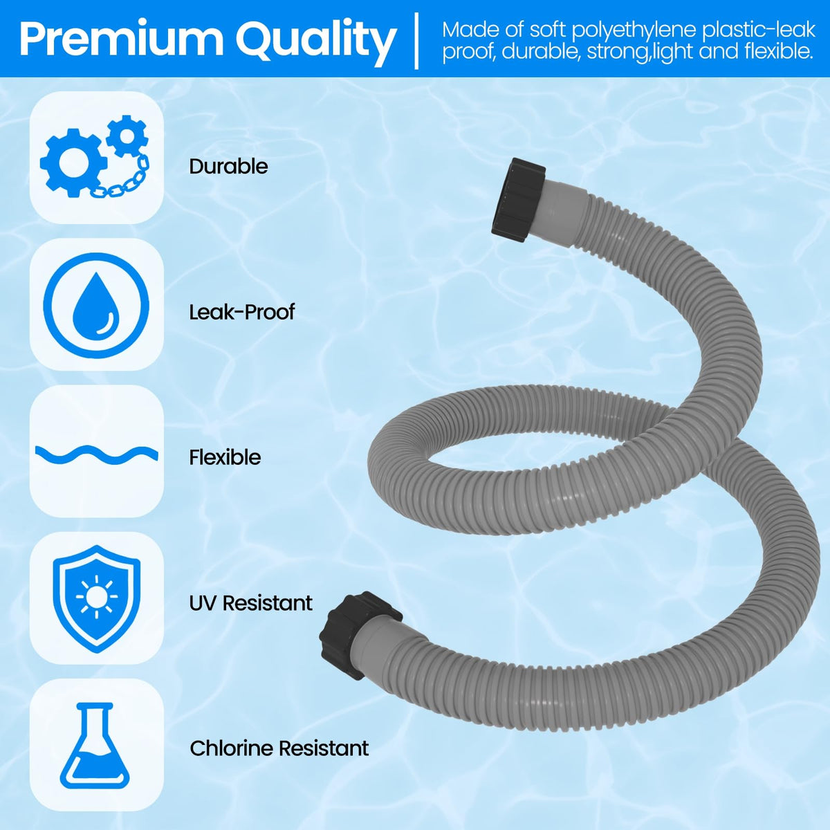 Compatible with 1500-2500 GPH pumps from major brands.