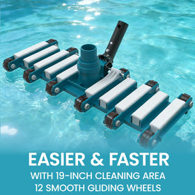 POOLWHALE direction-control handle enables one-handed steering through corners.