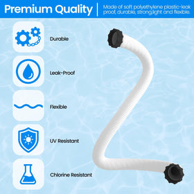 PoolWhale durable PE hose—weather-resistant, flexible, and built for steady filtration flow.