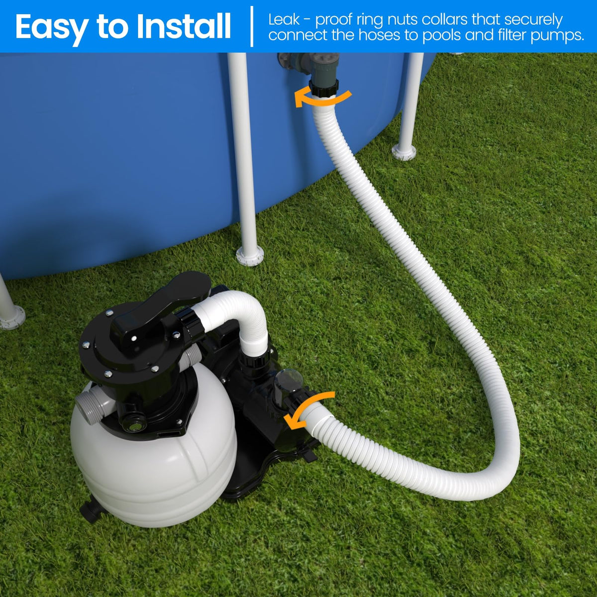 PoolWhale two-pack hoses—ready upgrade for consistent pool filtration and cleaning.
