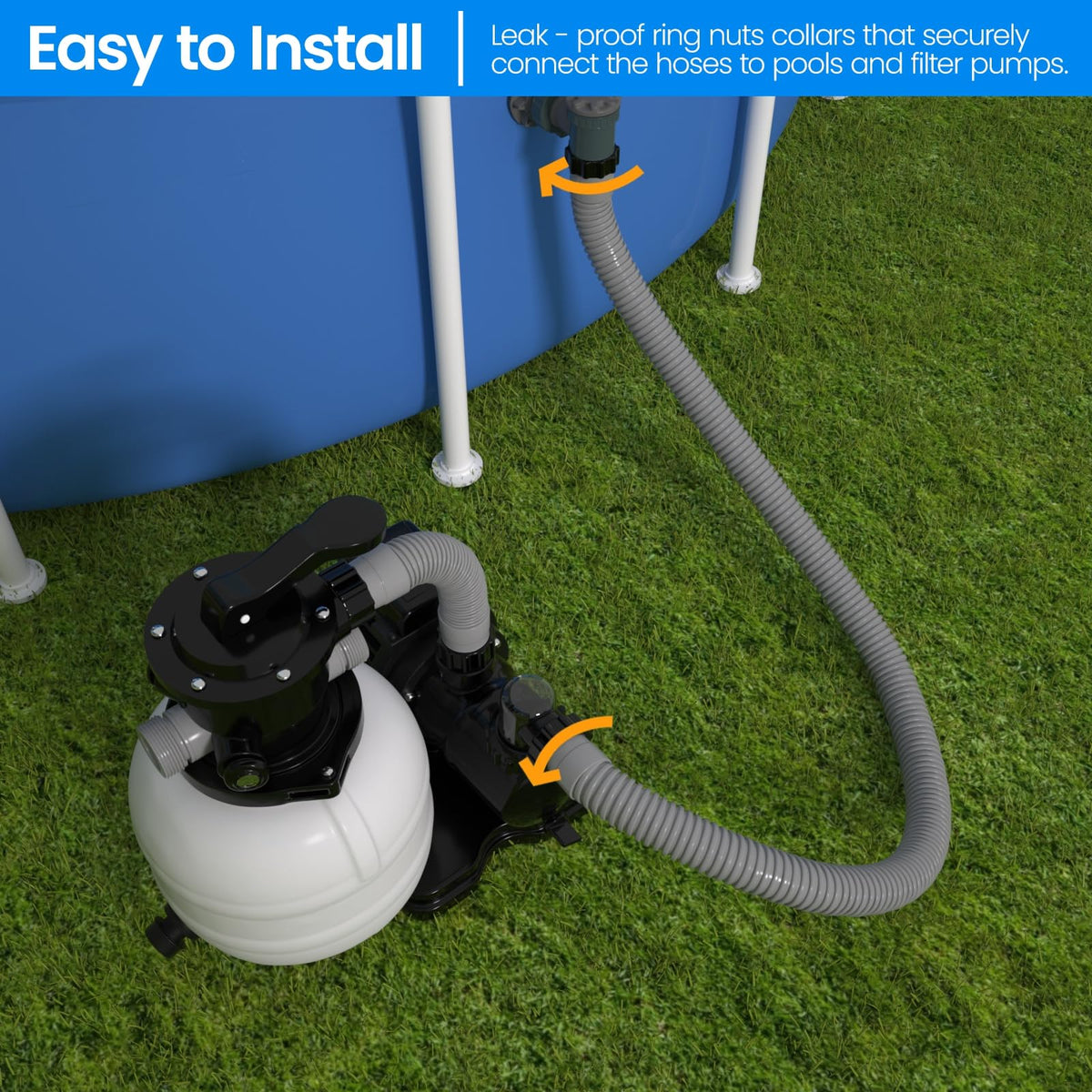 Measure length to ensure proper fit between skimmer and pump.