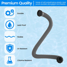 Durable polyethylene POOLWHALE hose designed to endure higher water flow.